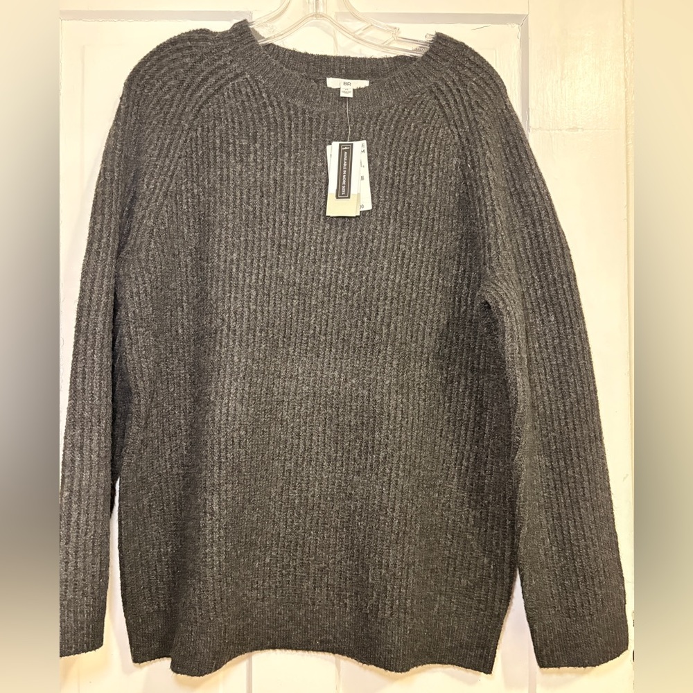 BP black Ribbed Crewneck Sweater